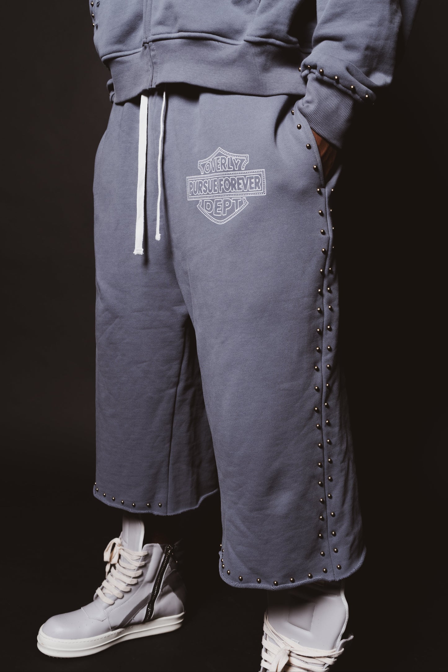 VORTEX STUDDED SWEAT SHORTS